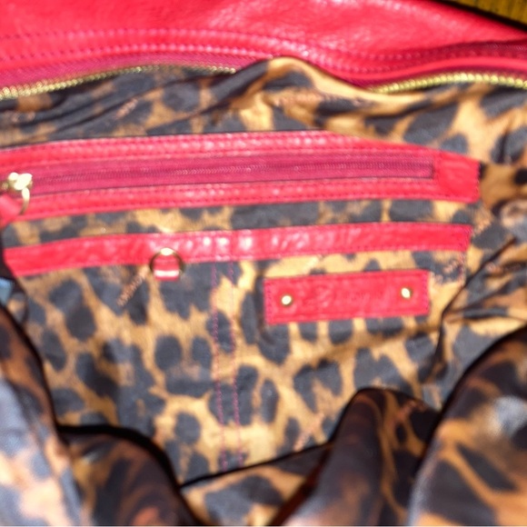 B. Makowsky Rosy Red Glove Leather Satchel & Dust Bag - EUC - Picture 12 of 14